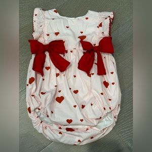Adorable Phi clothing Spanish European Bubble Hearts Romper 3 years